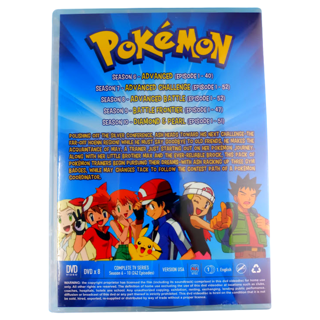 DVD Pokemon Season 1-5 Complete TV Series English Dubbed Anime NEW  +Tracking