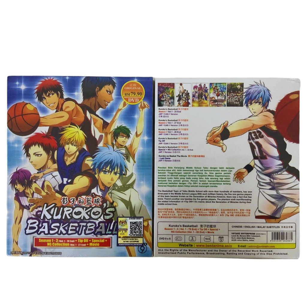 ANIME DVD~ENGLISH DUBBED~Kuroko's Basketball Season 1-3(1-75End)FREE GIFT