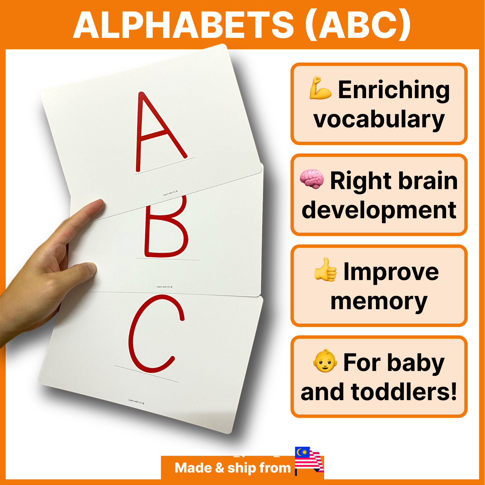 Alphabets ABC Flash Cards for Kids, Baby, Big Flash Card, Flashcard, Flashcards, Bayi, toys