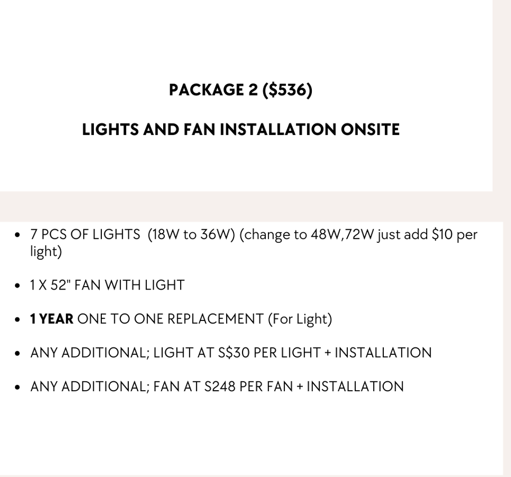 Lights and Fan