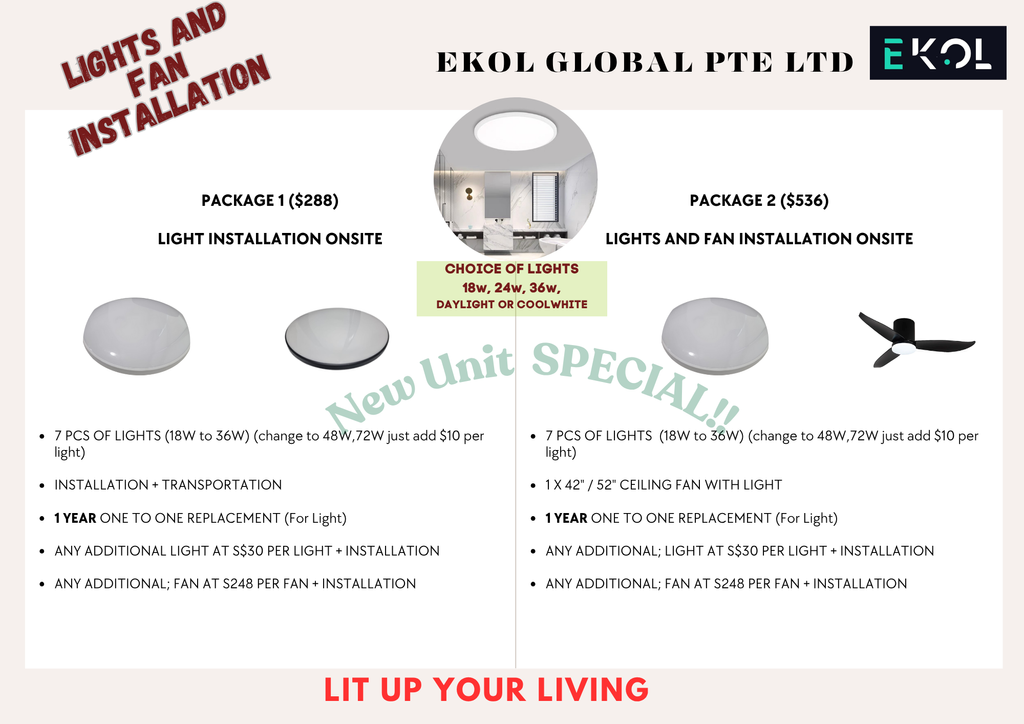 light fan installation main page