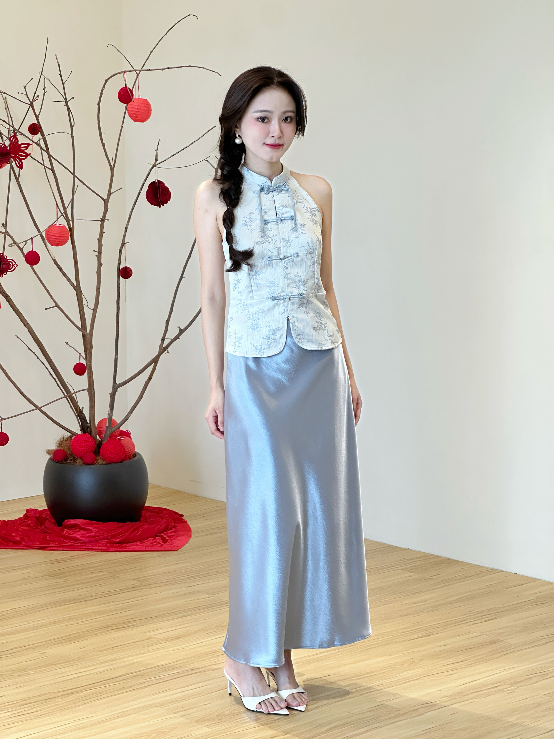 Colette Mandarin inspired embroidery top - 3 colors – Room Of Jae