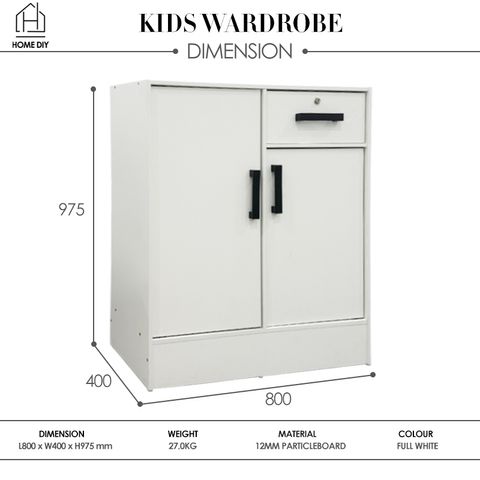 Home DIY 988000009 Kids Wardrobe Dimension