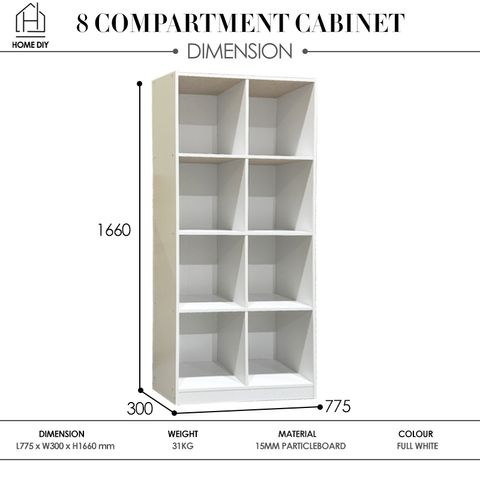Home DIY 988000060 8 Compartment Cabinet Dimension (2)
