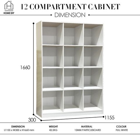 Home DIY 988000062 12 Compartment Cabinet Dimension (1)