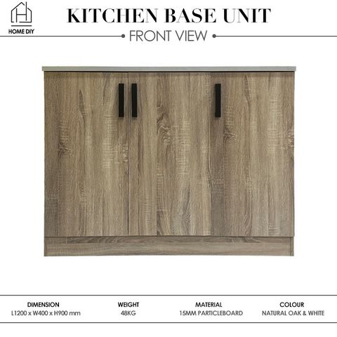 Home DIY Kitchen Base Unit With 3 Door 988000070 Front View