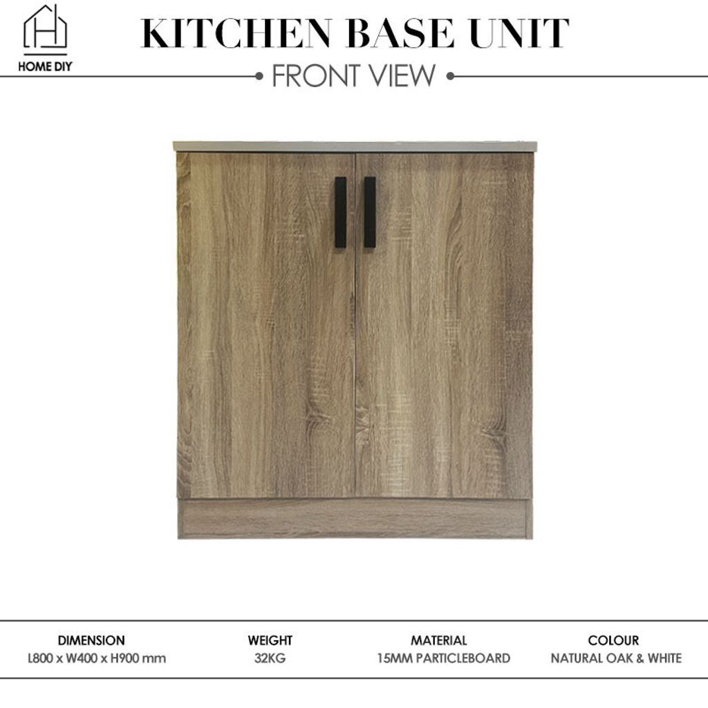 Home DIY Kitchen Base Unit With 2 Door 988000069 Front View