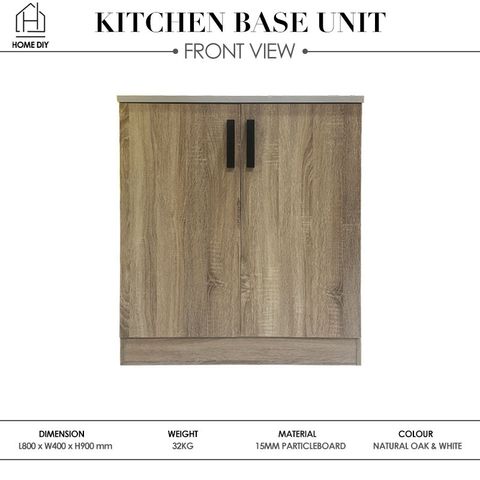 Home DIY Kitchen Base Unit With 2 Door 988000069 Front View