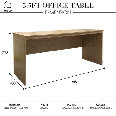 Home DIY 5.5FT Office Table 988000074 Dimension