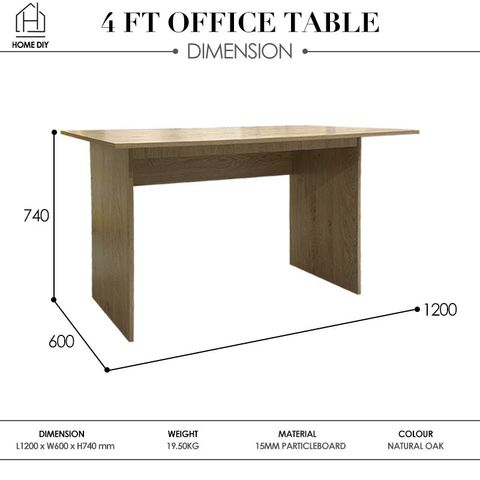 Home DIY 4FT Office Table 988000073 Internal Dimension (2)