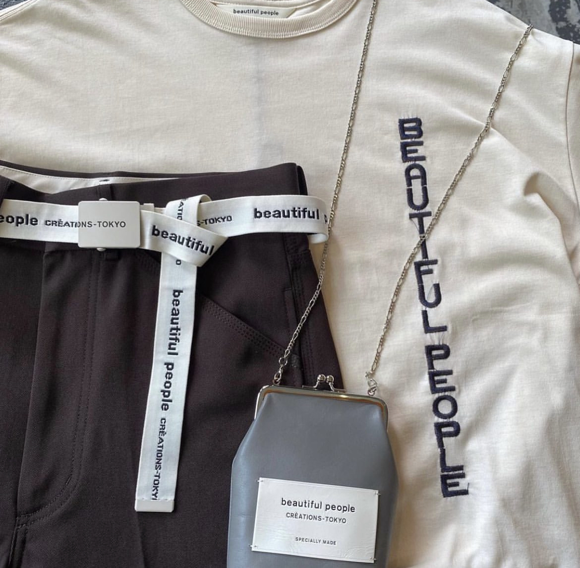 beautiful people ベルトlogo jacquard buckle beautiful people/logo buckle belt in jacquard｜Daytona Park