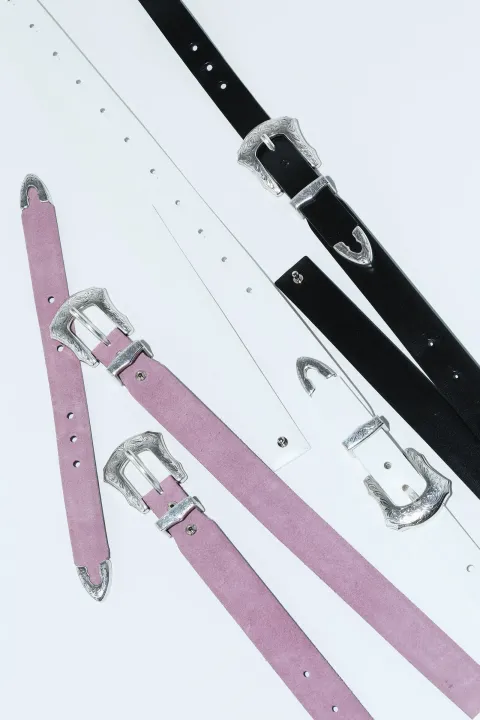 預購] TOGA DOUBLE BUCKLE BELT 雙釦金屬皮帶– Non Border