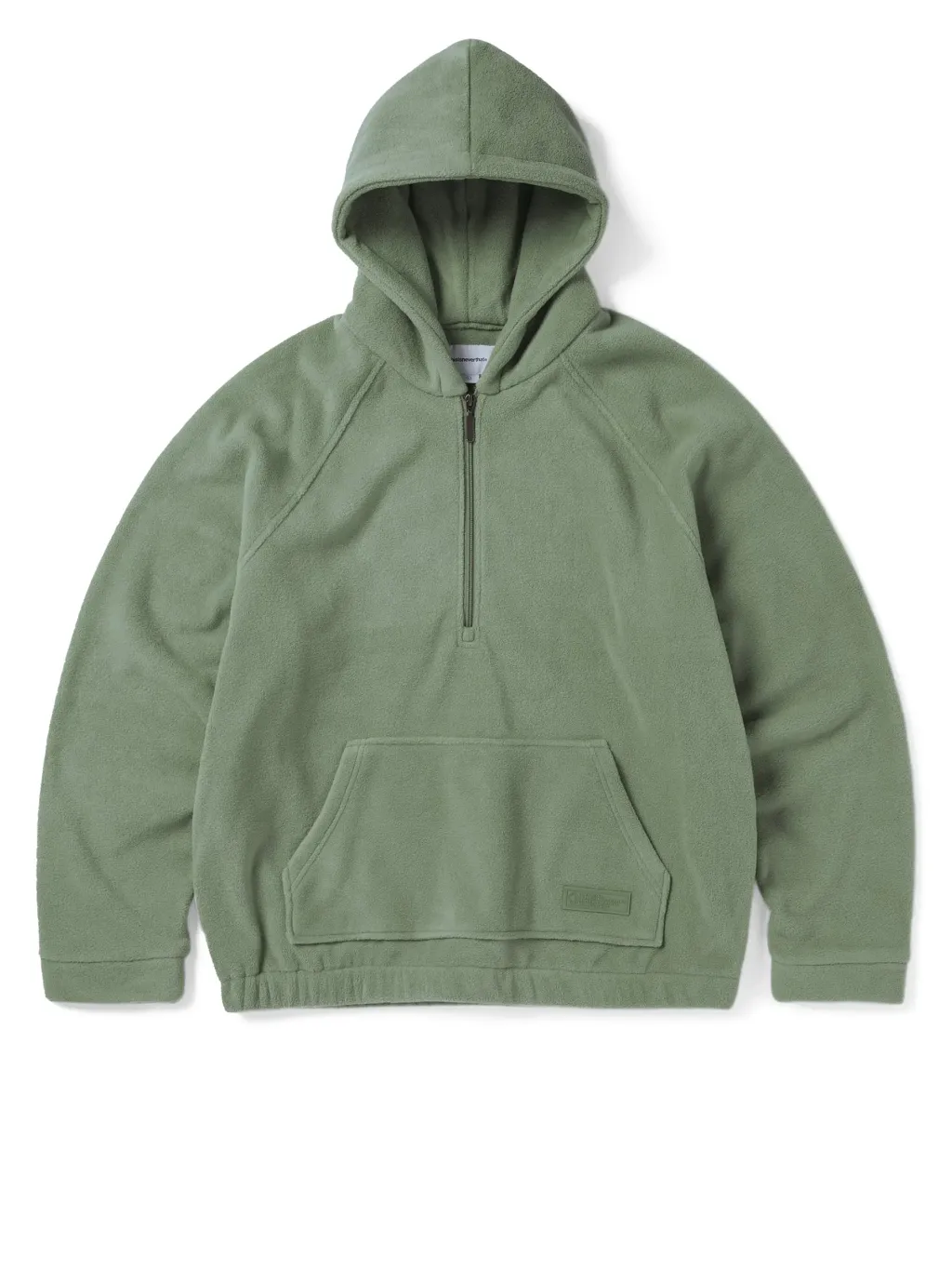 Hooded-Fleece-Half-Zip-Pullover-GREEN1