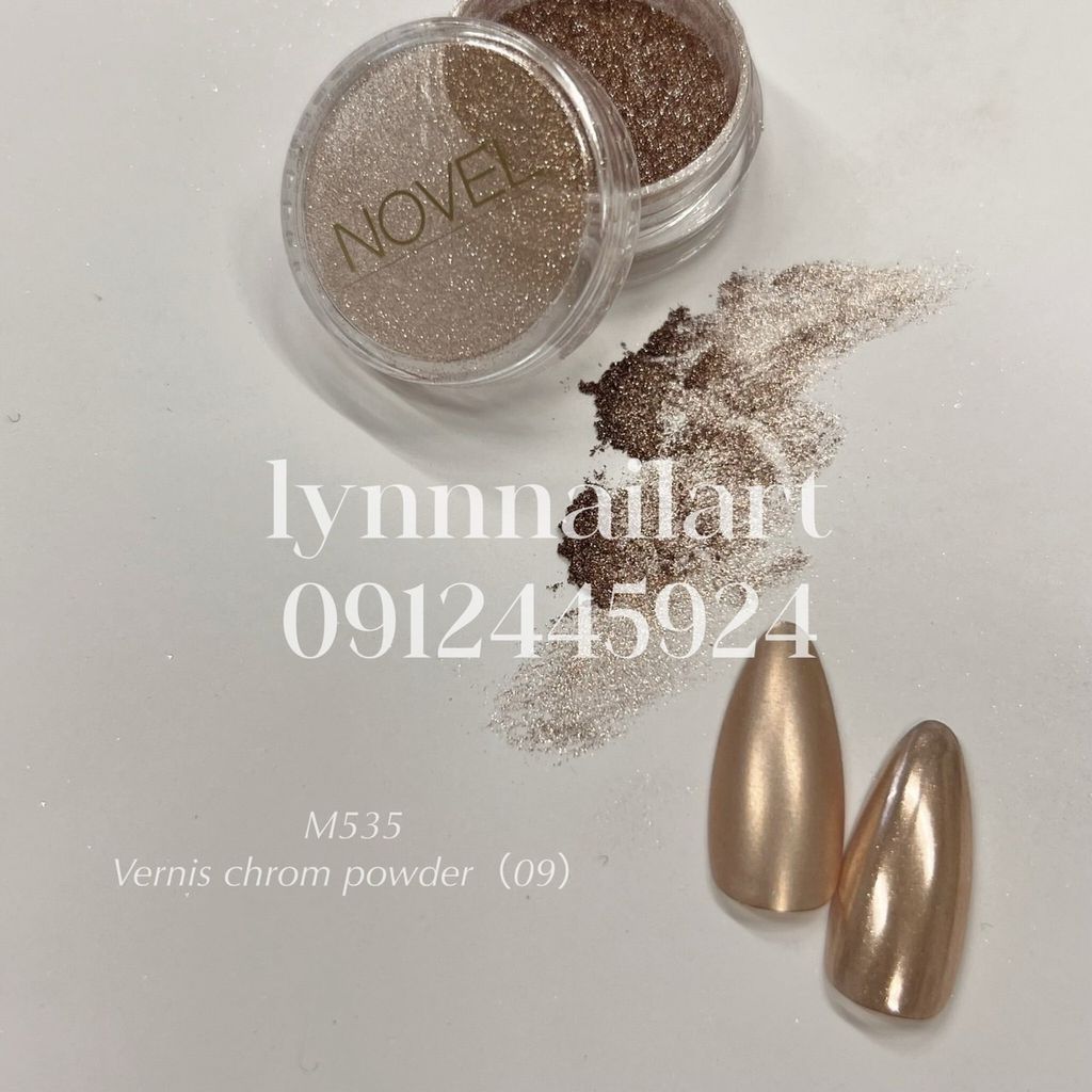 09.Vernis chrom powder 10色SET NOVEL淺白金