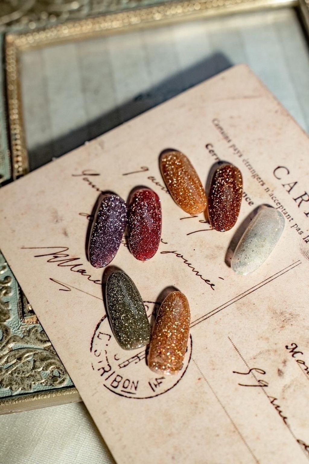 【七色組】【新品】Gina甲油碎鑽膠 D01-D07  