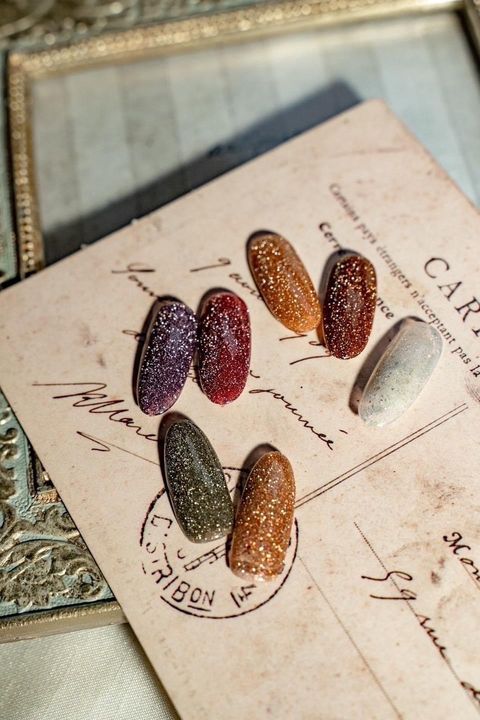 【七色組】【新品】Gina甲油碎鑽膠 D01-D07  