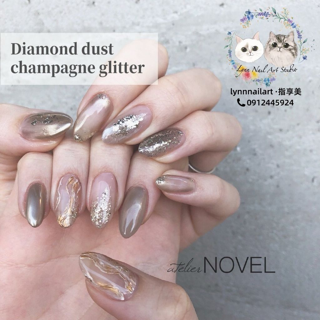G127 Diamond dust champagne glitter 9