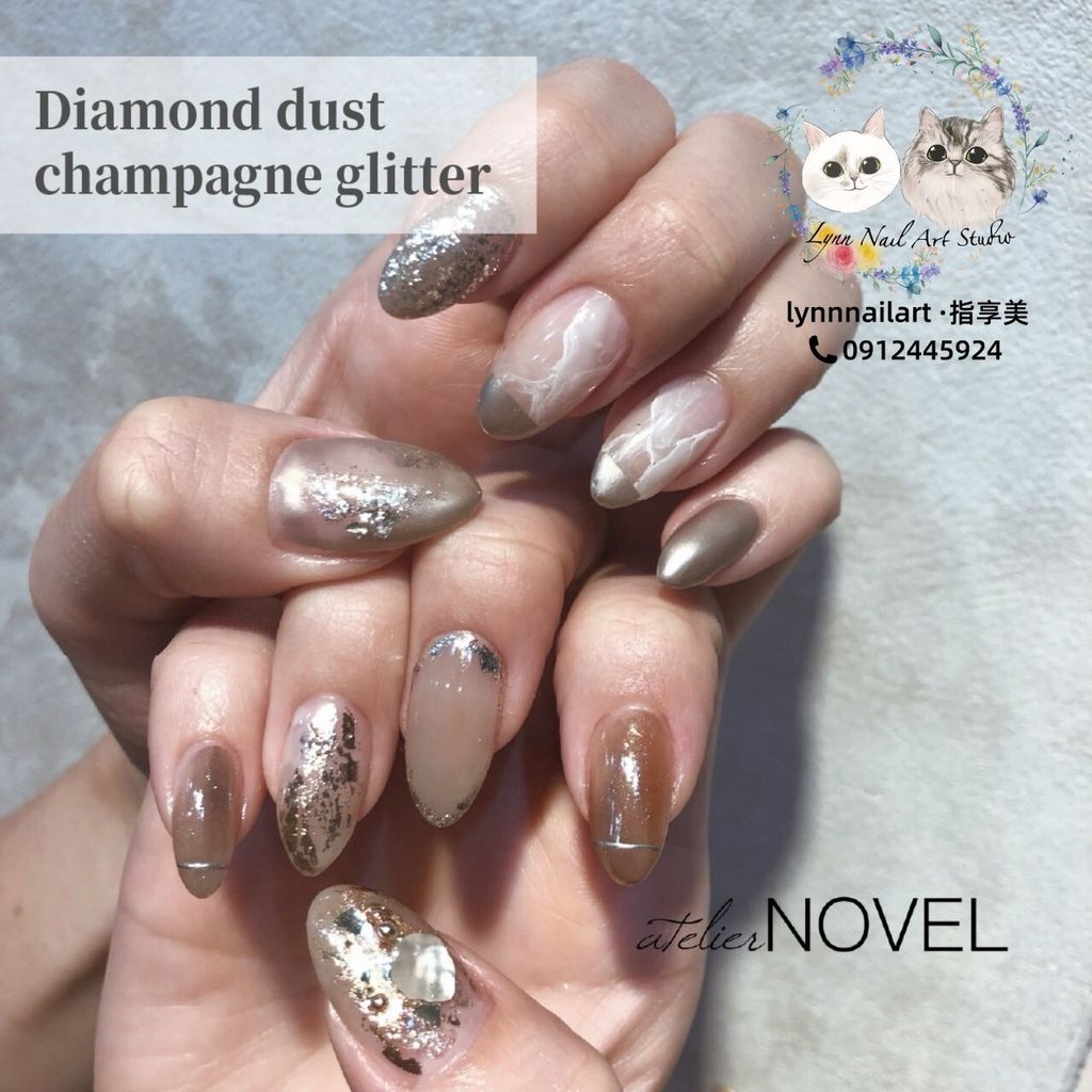 G127 Diamond dust champagne glitter 8