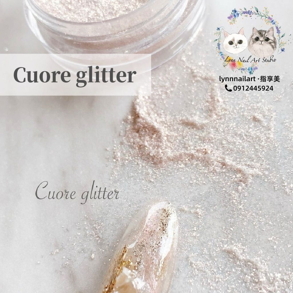 G143 Cuore glitter