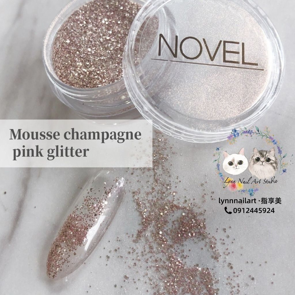 G130 Mousse champagne pink glitter 4