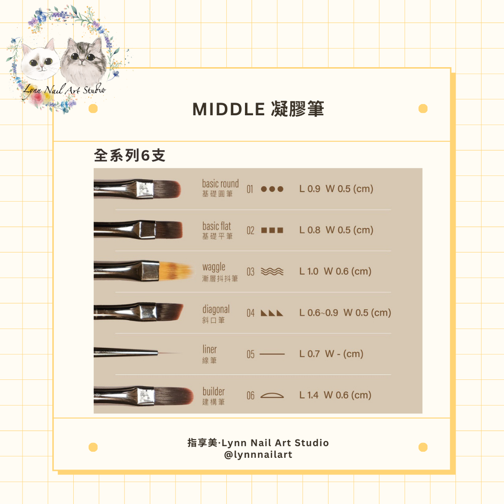【六支筆套組(01~06)】【凝膠筆】【MIDDL