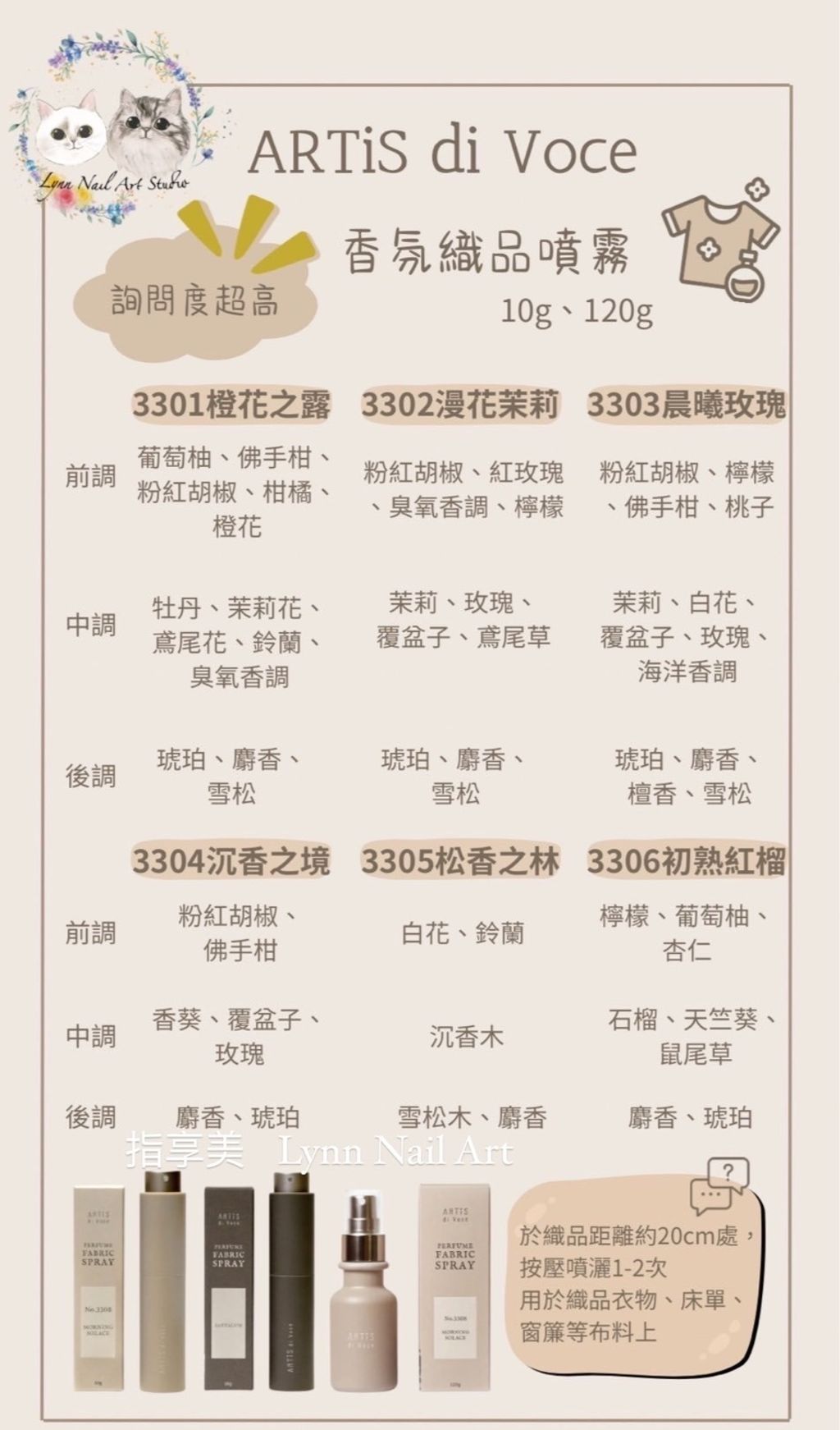 香氛織品噴霧 10g 、120g