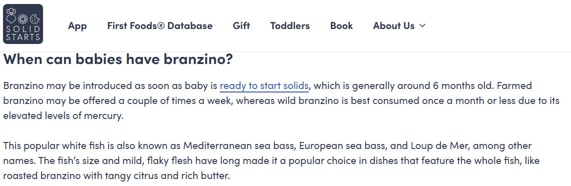 Branzino Solid Start