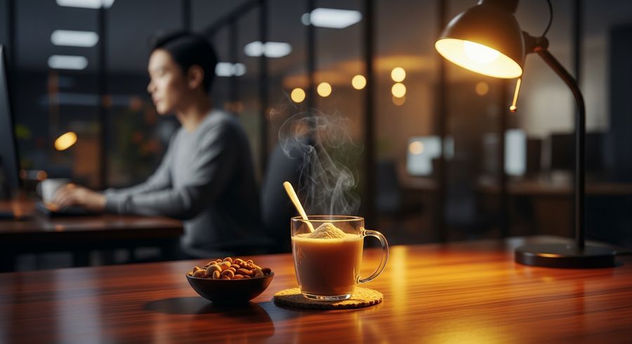 深夜加班的暖心陪伴：穀物粉的溫暖擁抱