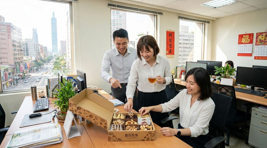 辦公室裡的堅果禮盒，讓感情延續到日常
