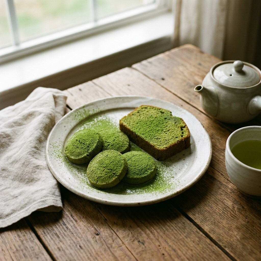 抹茶餅乾與磅蛋糕