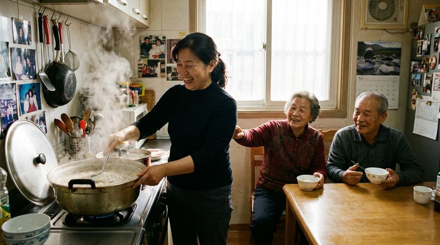 廚房裡，那鍋陪爸媽吃的養生粥