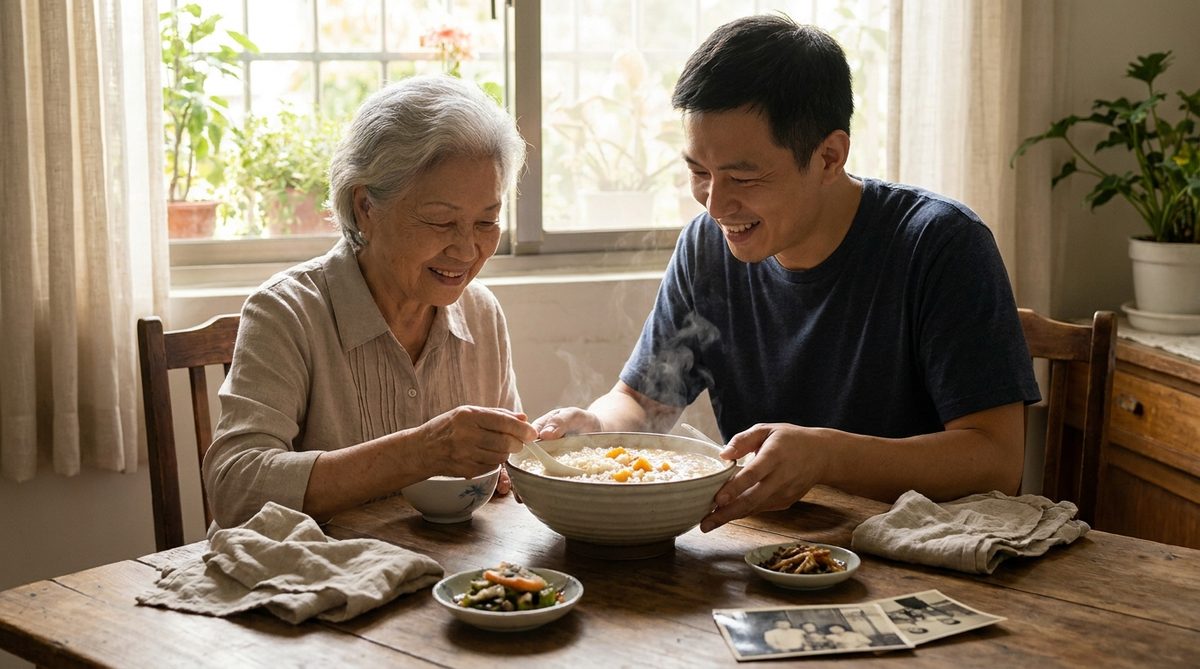 生病時喝什麼？穀物粉熬成的養生粥，是陪爸媽最溫柔的早餐