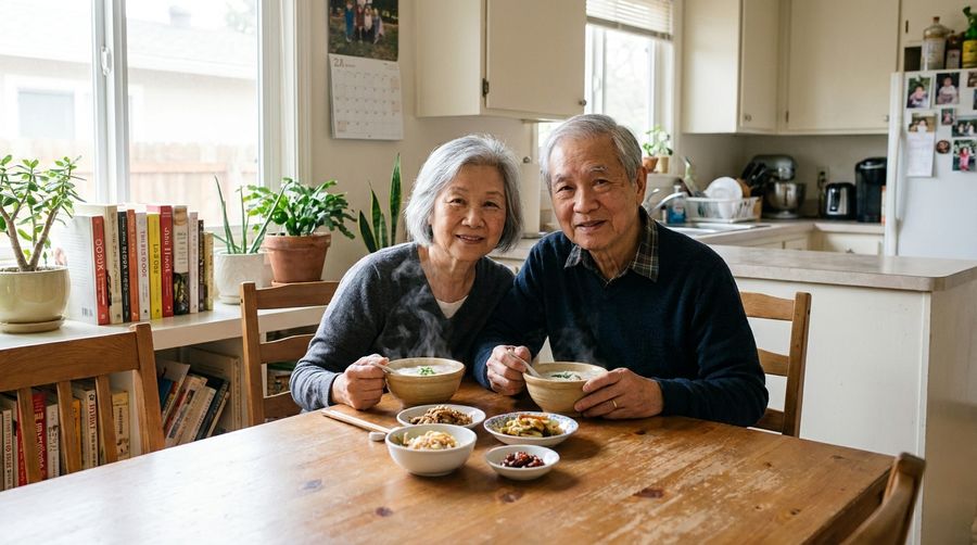 陪爸媽喝一碗養生粥，是最安靜的陪伴
