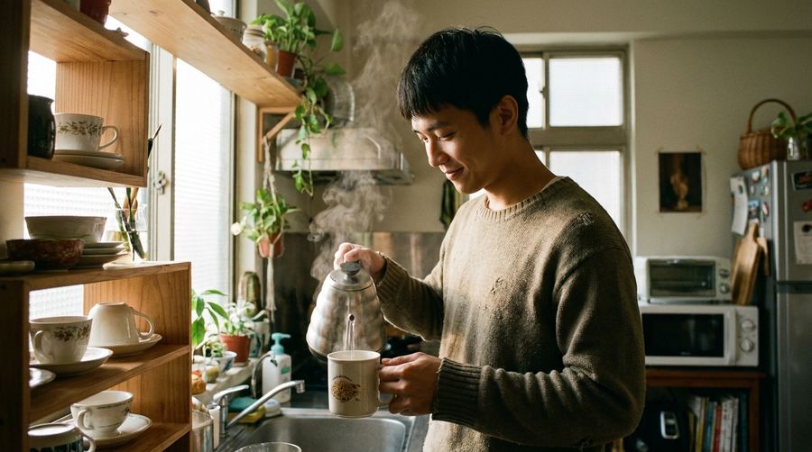早餐沖泡穀物粉，是給沒時間的人的溫柔