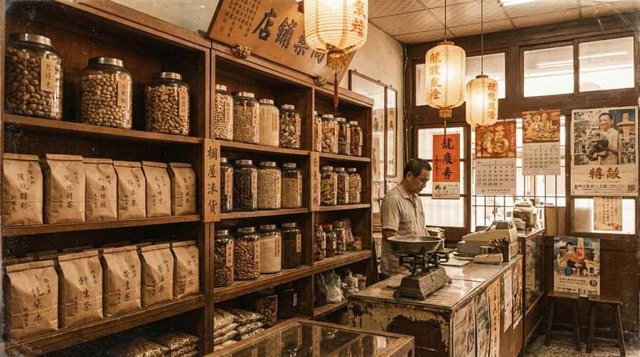 鹿港老雜貨店，本來就不多包一層