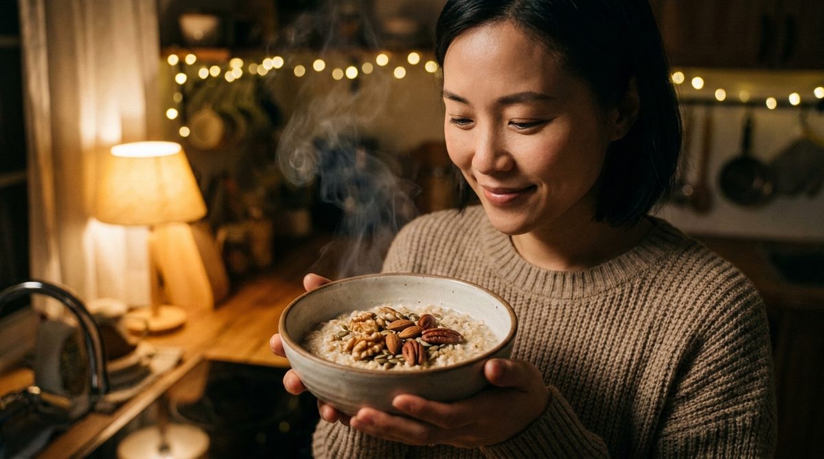 一個人吃的健康晚餐：五分鐘堅果燕麥碗的溫柔提案