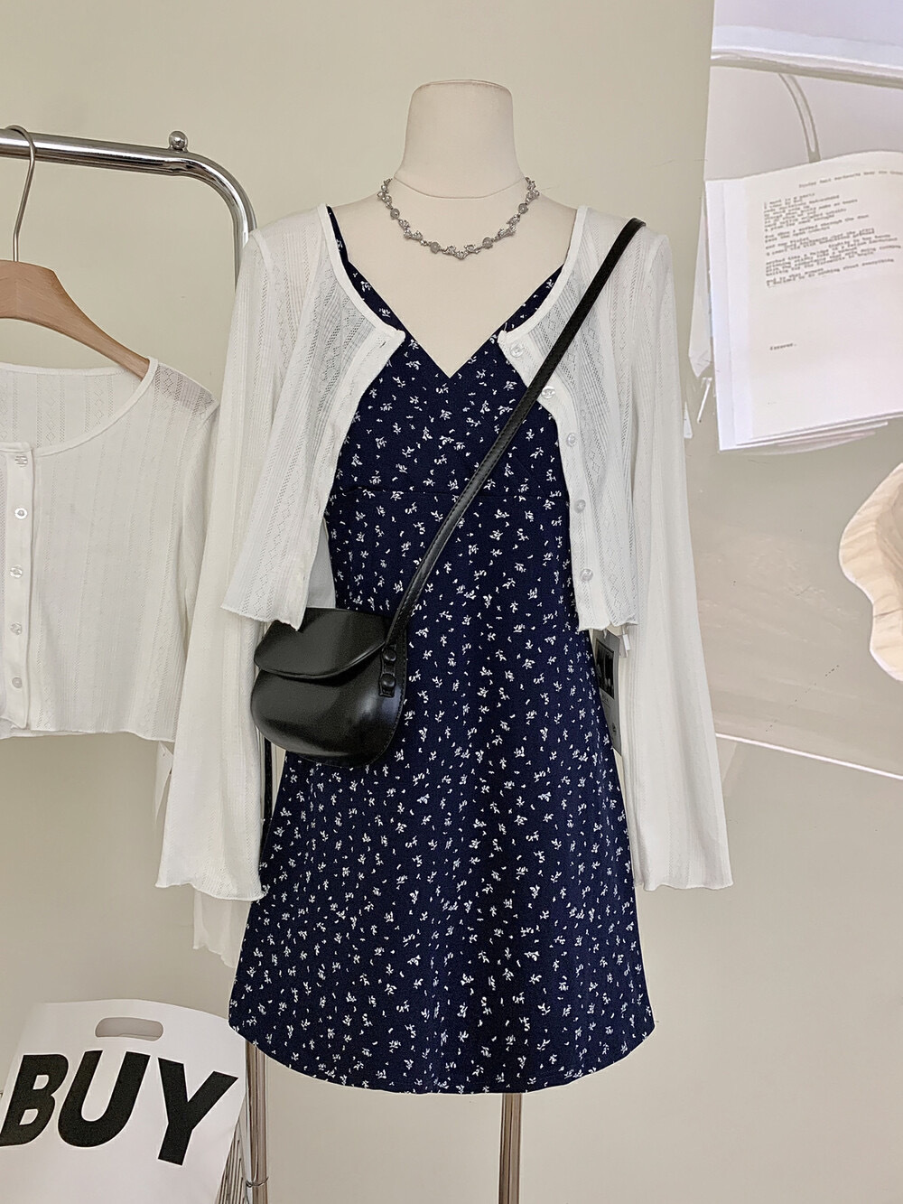 Ana® | Dress and cardigan set main image 1