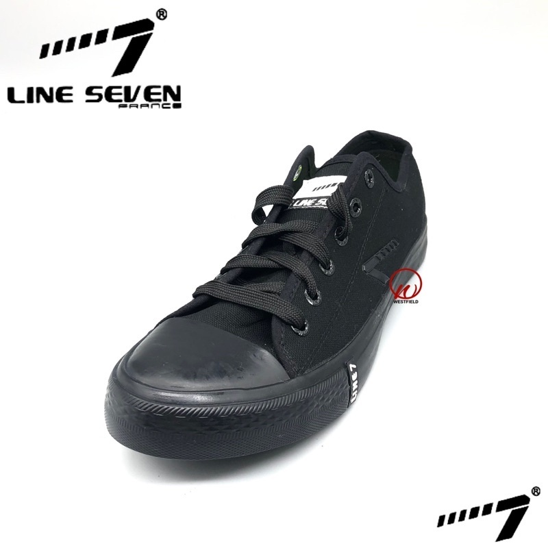 ORIGINAL LINE 7 UNISEX CASUAL BLACK CANVAS WORK SCHOOL SHOE 6619 Westfield Malaysia