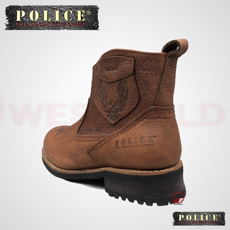 Police steel cheap toe boots