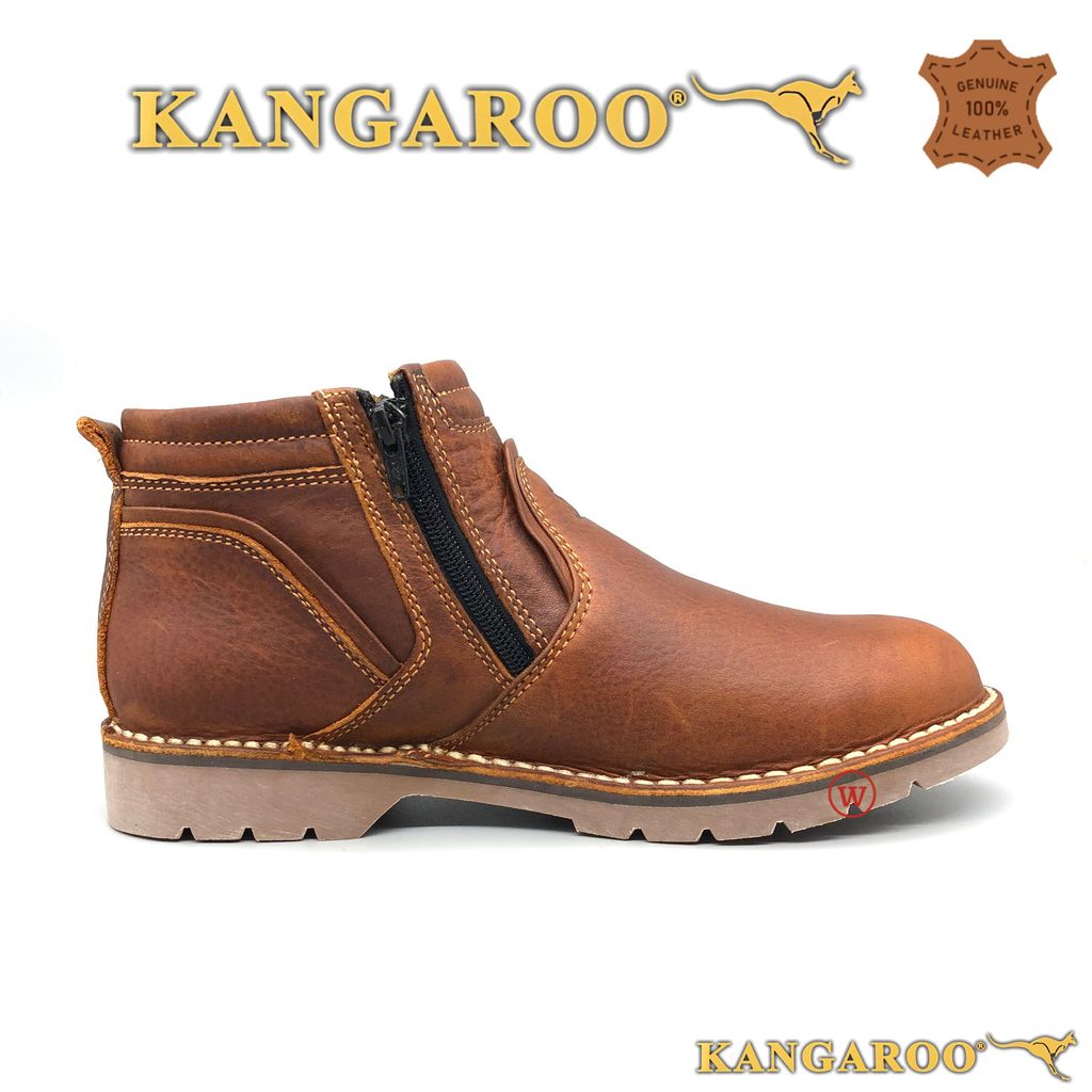 Kangaroo Men s Signature Premium Leather Mid Cut Chukka Desert Boots Shoe 8117 Westfield Malaysia