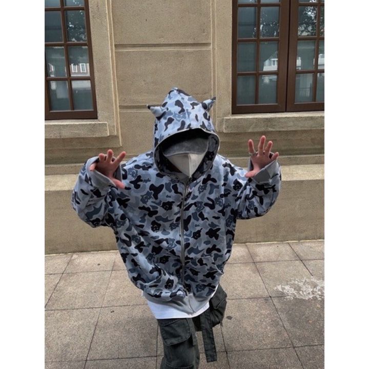 LINE_ALBUM_【RYO】美式 復古 寬鬆 惡魔 迷彩 長袖 連帽 外套_230413_12