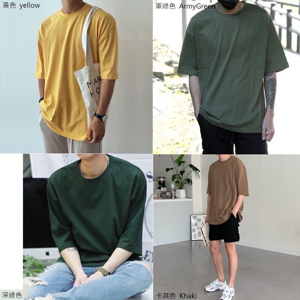 LINE_ALBUM_【RYO】韓國 🇰🇷 20色 Oversize 素色 打底 落肩 寬鬆 素TEE 短袖 五分袖_230413_1