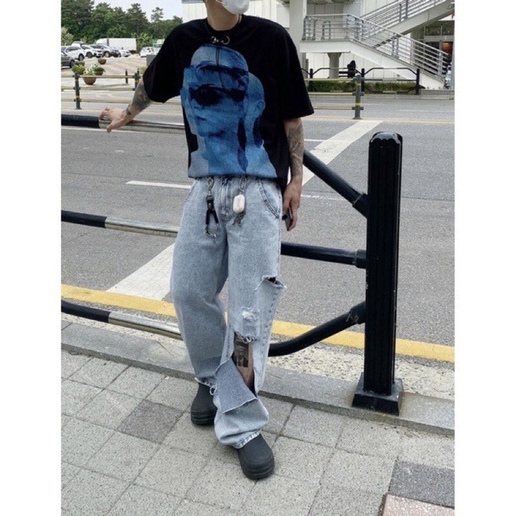 LINE_ALBUM_【RYO】🇰🇷 HOLY IN CODE 人像輪廓 疊影 藍色 印花 短袖 (2color)_230413_5