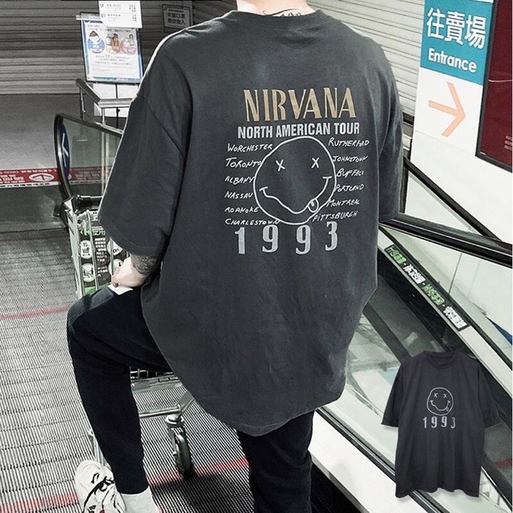 LINE_ALBUM_【RYO】NIRVANA 1993 死亡微笑 五分袖 寬鬆 短TEE 短袖_230413_8