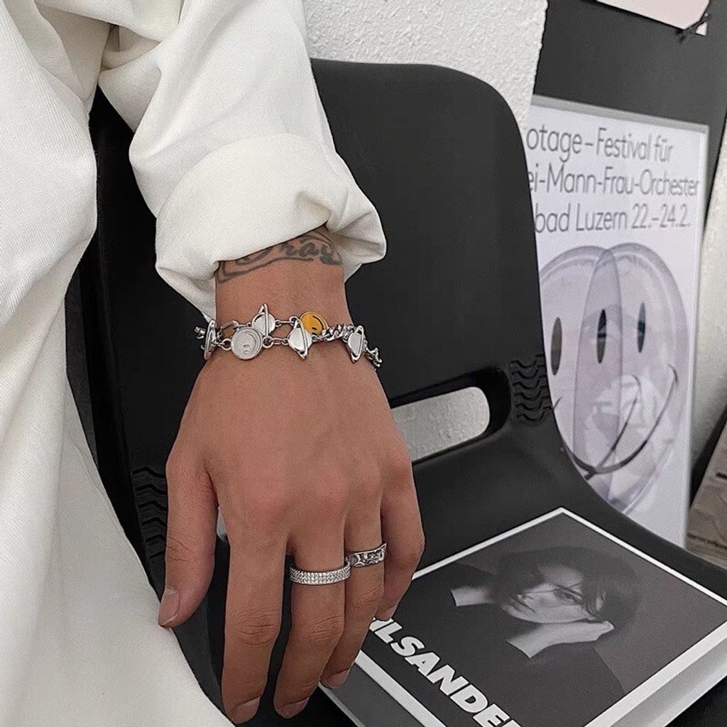 LINE_ALBUM_【RYO】平價飾品 ACC 盒裝 22SS 笑臉 拼接 古巴 鑲鑽 星球 鈦鋼 手鍊_230413_10