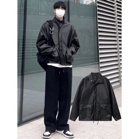 LINE_ALBUM_【RYO】韓國選貨 🇰🇷 寬鬆 騎士皮衣 立領 休閒 皮衣 外套_230601_8