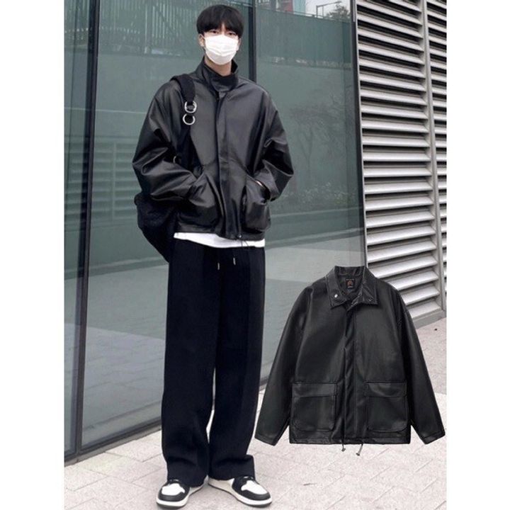 LINE_ALBUM_【RYO】韓國選貨 🇰🇷 寬鬆 騎士皮衣 立領 休閒 皮衣 外套_230601_8