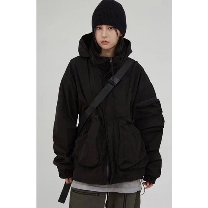 LINE_ALBUM_【RYO】韓國 🇰🇷 Raucohouse 可收式連帽 機能 口袋 拉鍊 抽繩 外套_230601_8