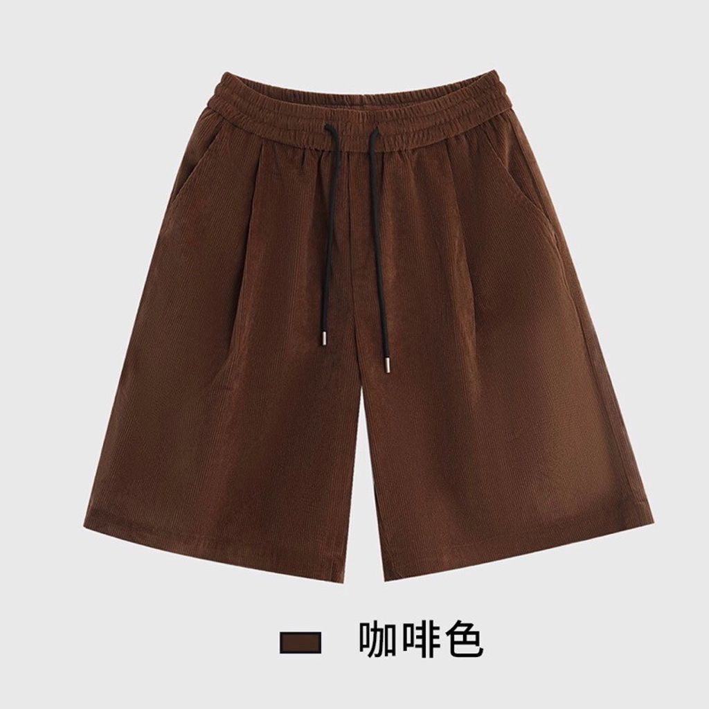 LINE_ALBUM_【RYO】美式 燈芯絨 簡約 純色 百搭 寬鬆 休閒 五分褲 短褲_230601_0