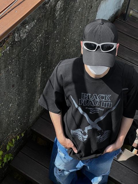 LINE_ALBUM_【RYO】🇰🇷 Raucohouse BLACK FLAG 夏季 印花 街頭 短袖 短T(2colo_230601_12